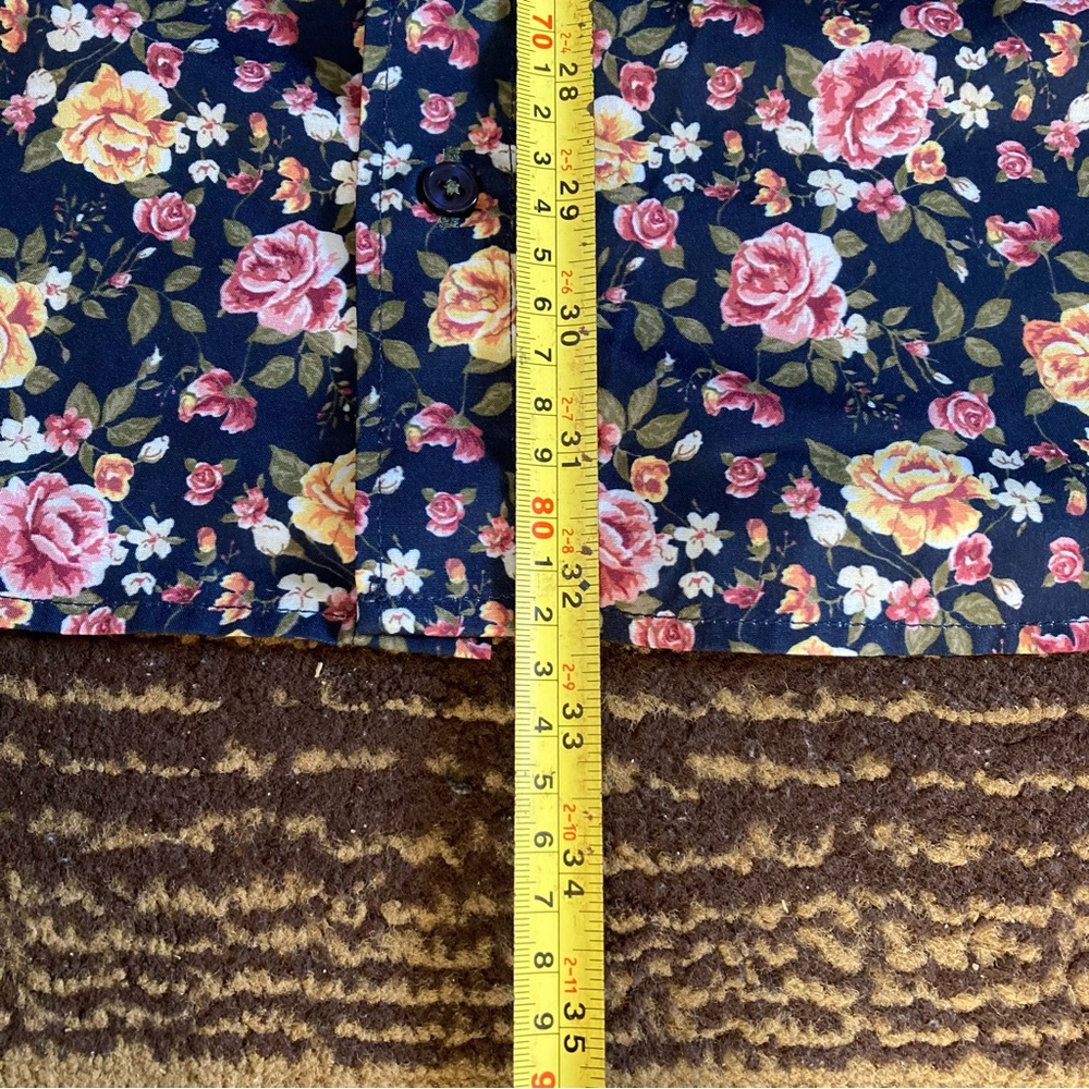 2 Madison Floral Slim Fit Button Up Shirt Long Sleeve Mens Size XL 17-17.5 34/35 - Picture 12 of 12